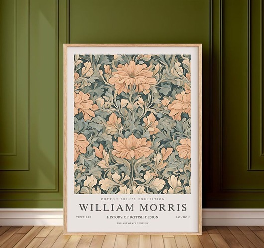 plakaty PLAKAT dekoracyjny ,kwiaty  William Morris, wystawowy