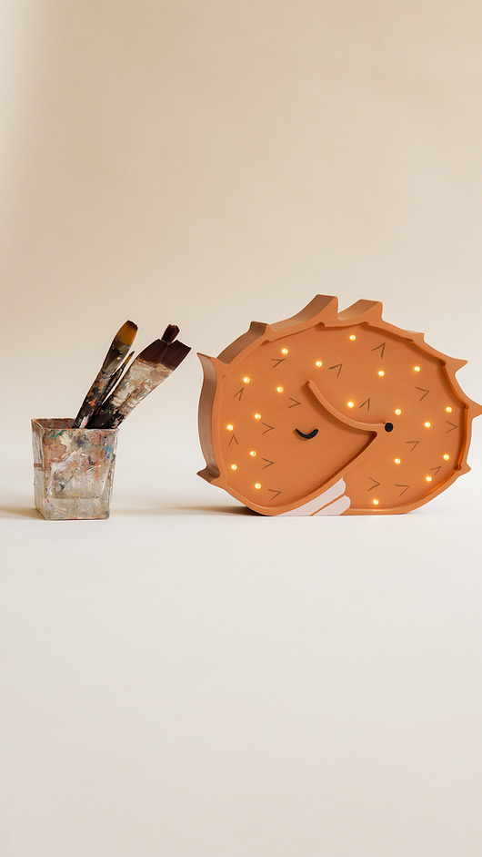 lampy do pokoju dziecka Drewniana Lampka Jeżyk