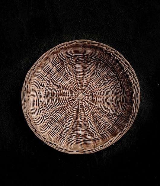 kosze do przechowywania Płaski wiklinowy kosz/wiklinowa misa