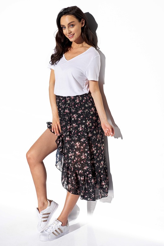 spódnice maxi Długa spódnica z jedwabiem LG542 - druk 15