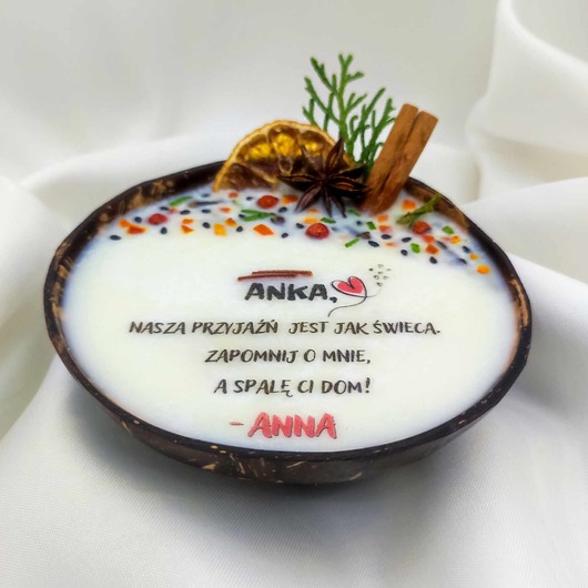 świeczniki i świece Świeca dla przyjaciółki SPALĘ CI DOM