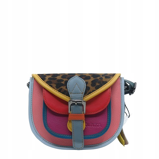 torby na ramię Torebka damska listonoszka skórzana regulowany pasek kolorowa OLIVKA