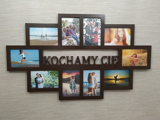 ramki na zdjęcia Multirama ramka na zdjęcia Kochamy Cię mdf 10 zdjęć