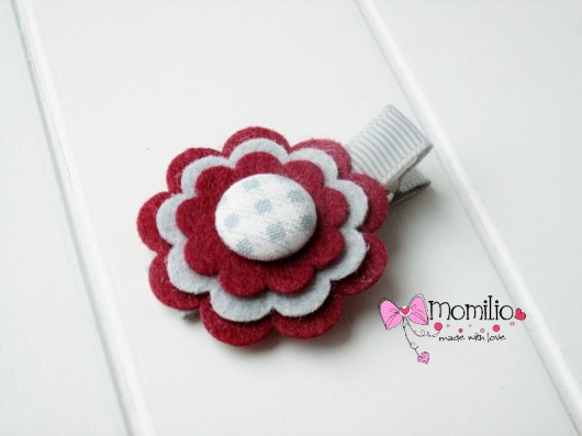 HAPPY FLOWER szary i bordo Momilio