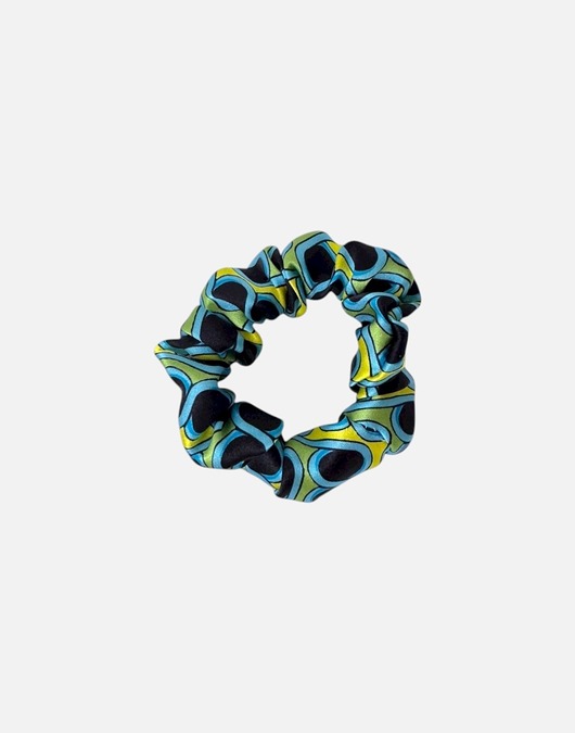gumki do włosów Jedwabna scrunchie gumka frotka mini geometryczna