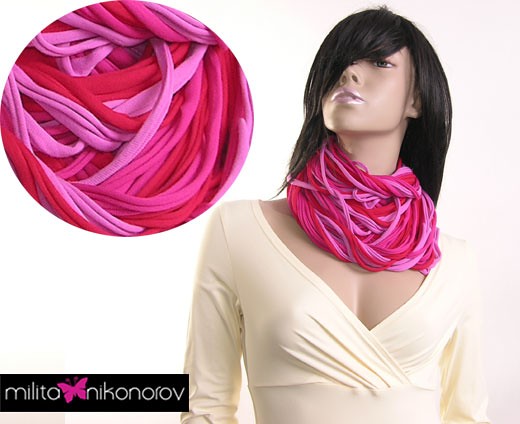 Naszyjnik dzianinowy :: pink milita nikonorov