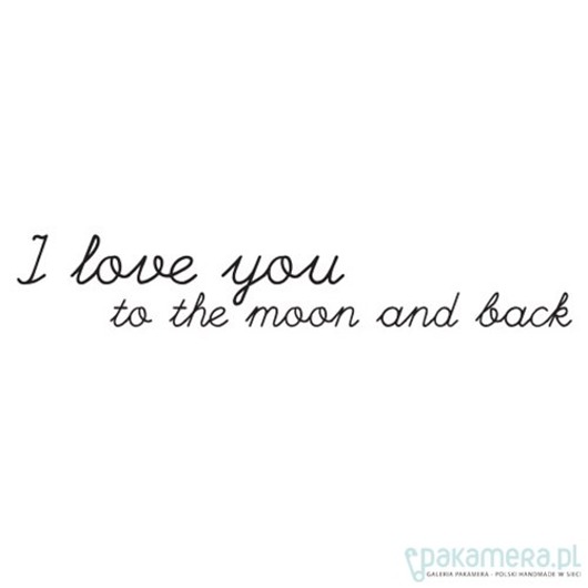 naklejka I love you to the moon and back xwall