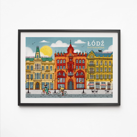 plakaty Plakat Łódź Kamieniczki