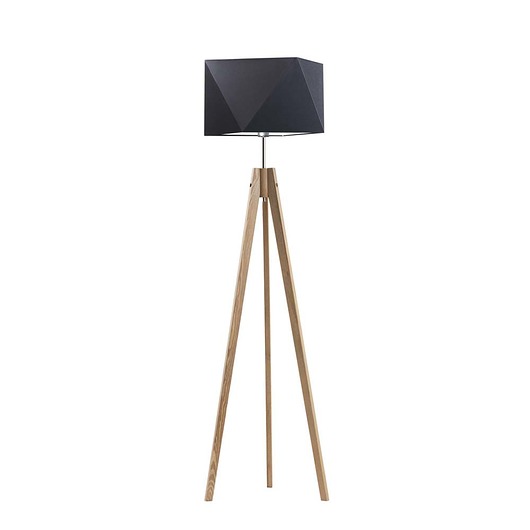 Dębowa lampa stojąca LAGOS grafit LYSNE