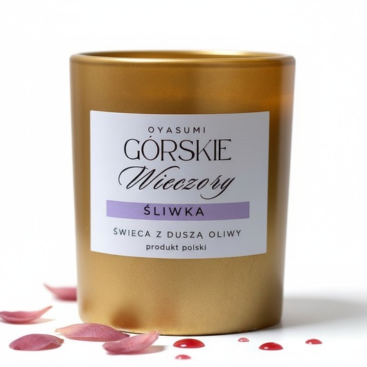 świeczniki i świece Świeca zapachowa z wosku oliwnego Górskie wieczory