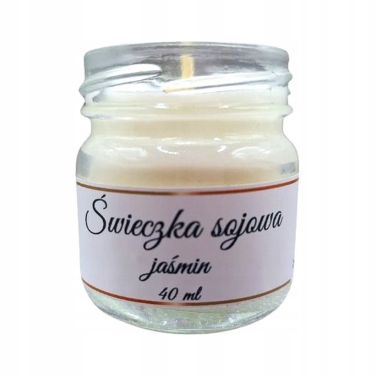 świeczniki i świece Świeczka Sojowa Ręcznie Robiona Jaśmin 40 ml
