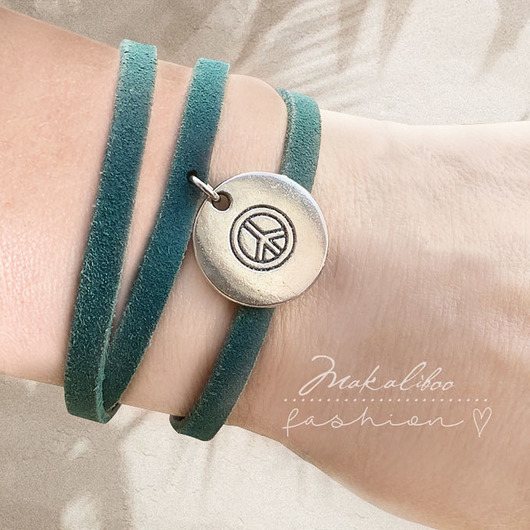 Pacyfka - bransoletka boho style -turkus Makaliboo
