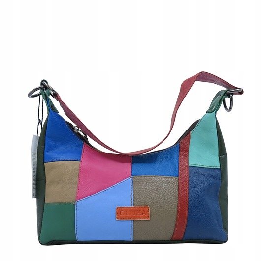 torby na ramię Torebka damska na ramię kolorowa skórzana wygodna zero waste OLIVKA