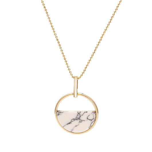 wisiory NASZYJNIK Z HOWLITEM ART DECO 4098/Z