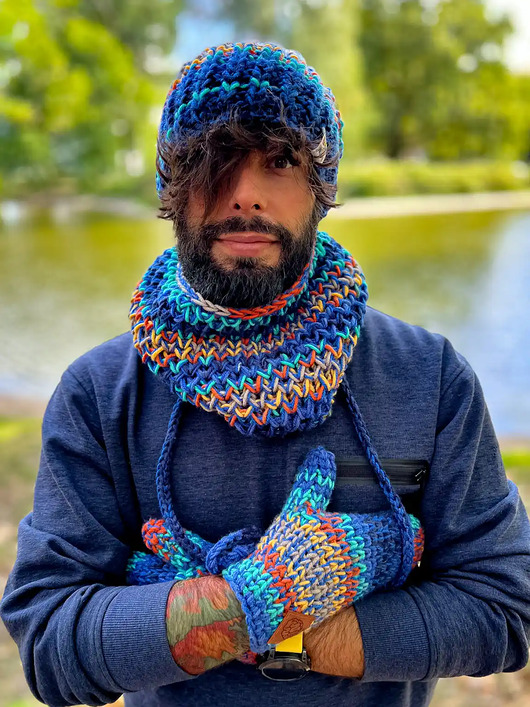 czapki i kapelusze męskie Męska czapka MERINO 50% ,,Górski potok ENERGY SHOT