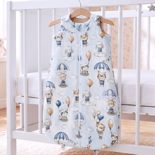 śpiwory i rożki niemowlęce BabyU, Śpiworek Ocieplany Regulacje Podwójny Zamek Bawełna 2.5 TOG 0-18 AVIA