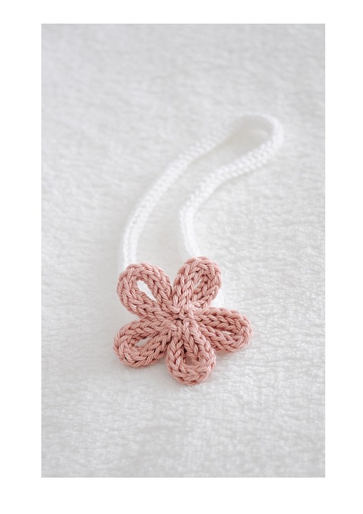 ozdoby do włosów dla dzieci Opaska z różowym kwiatkiem