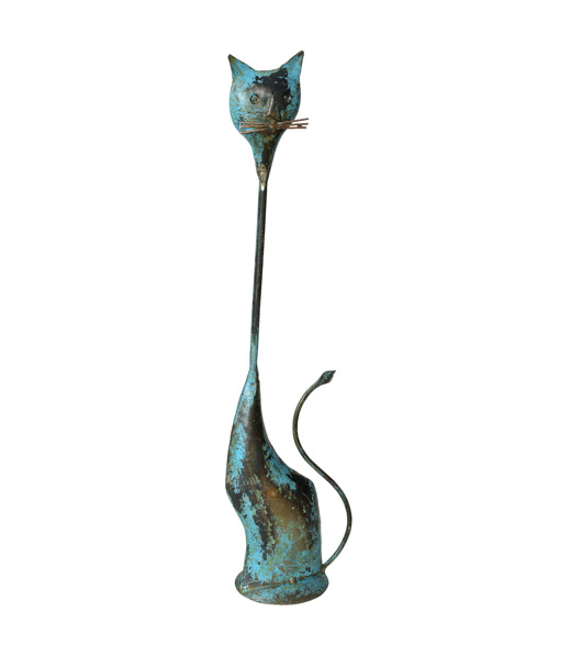 Kot 56cm figurka metal vintage retro na prezent Home Design