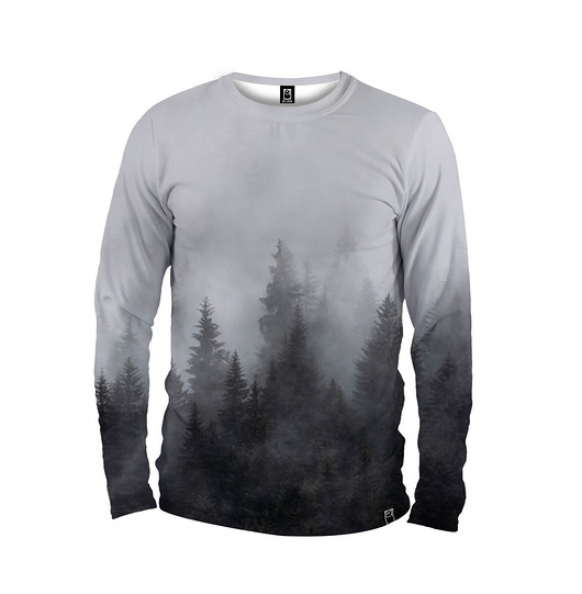 bluzy męskie Koszulka Longsleeve Męska DR.CROW Forest Fog