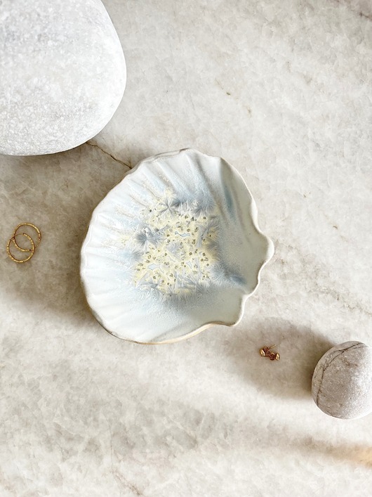 dodatki - różne Ceramiczna muszla S - talerzyk na biżuterię