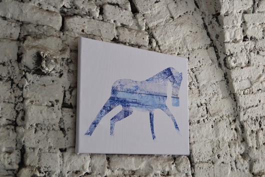 Koń z kafli / 40 x 50 / CANVAS Brevka