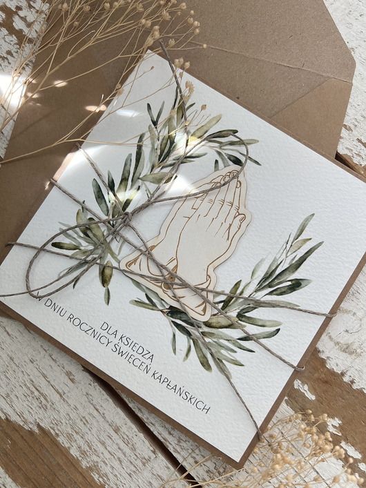 kartki scrapbooking Kartka z okazji rocznicy święceń kapłańskich dla księdza