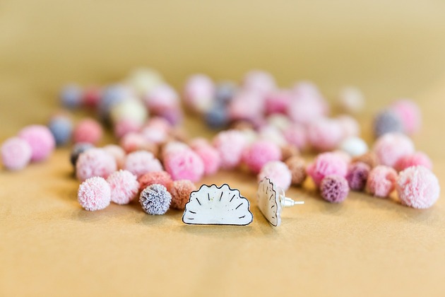 kolczyki - inne Mini kolczyki Pierożki 