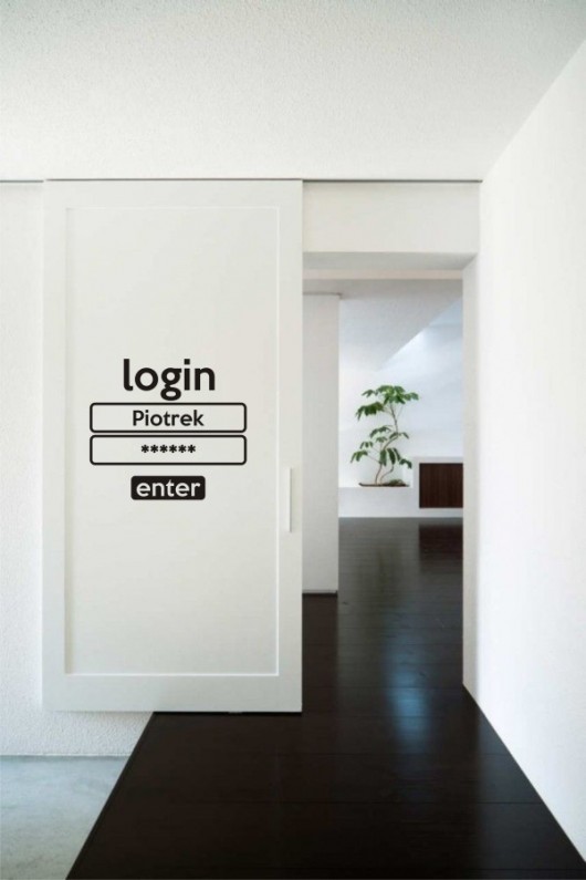 Login - naklejka na drzwi Tulis