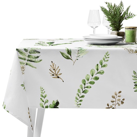 Bawełniany obrus "Paprocie" White pocket