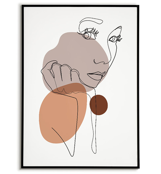 plakaty Plakat KOBIETA kontur abstrakcja linie 0481