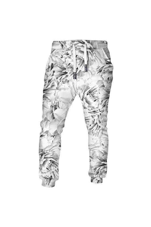 spodnie męskie DR.CROW Męskie Spodnie Fullprint Peonies White