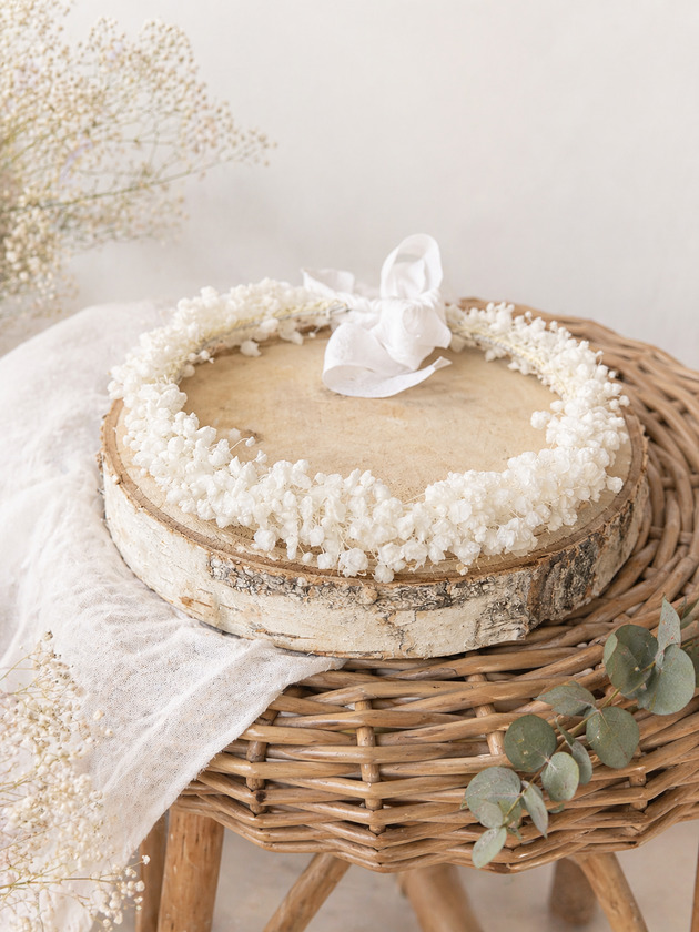 wianki komunijne Wianek na głowę gipsówka stabilizowana