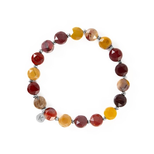 bransoletki z kamieni naturalnych Bransoletka w jesiennych kolorach -Wersja Srebrna