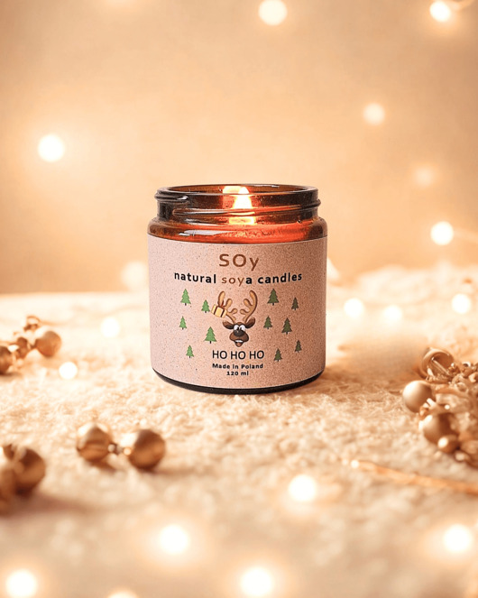 świece zapachowe Świeczka sojowa HoHoHo, świeczka świąteczna