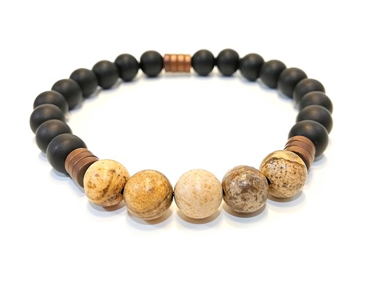 KD - Bransoletka BLACK ONYX - jaspis kaminskydesign