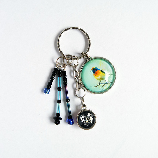 breloki Breloczek - Ptak kolorowy, mandala