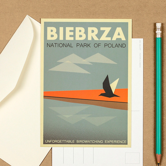 grafiki i ilustracje Pocztówka, Biebrza, Polska, 