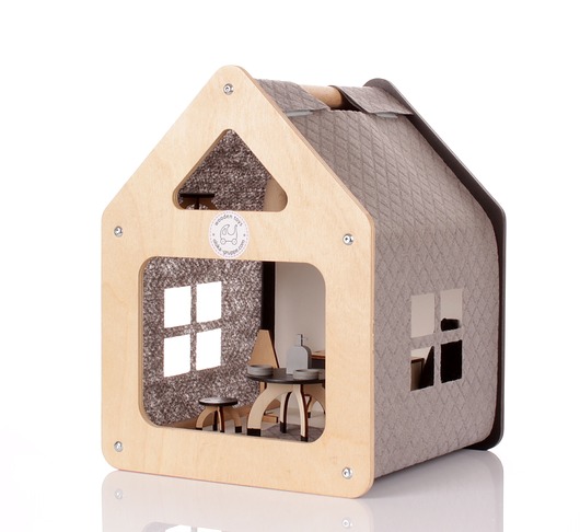 klocki i zabawki drewniane Drewniany domek dla lalek NOWOŚĆ!