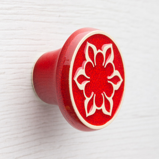 gałki do mebli Gałka do mebli czerwona wz.2