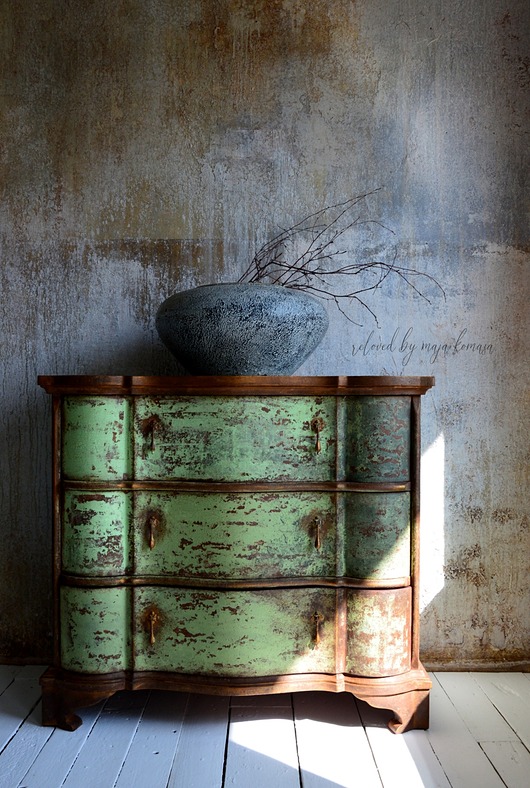 komody Komoda Timeworn Green