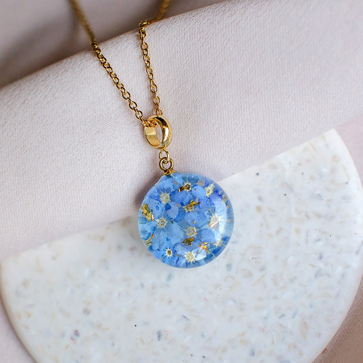 wisiory Wisiorek z niezapominajkami