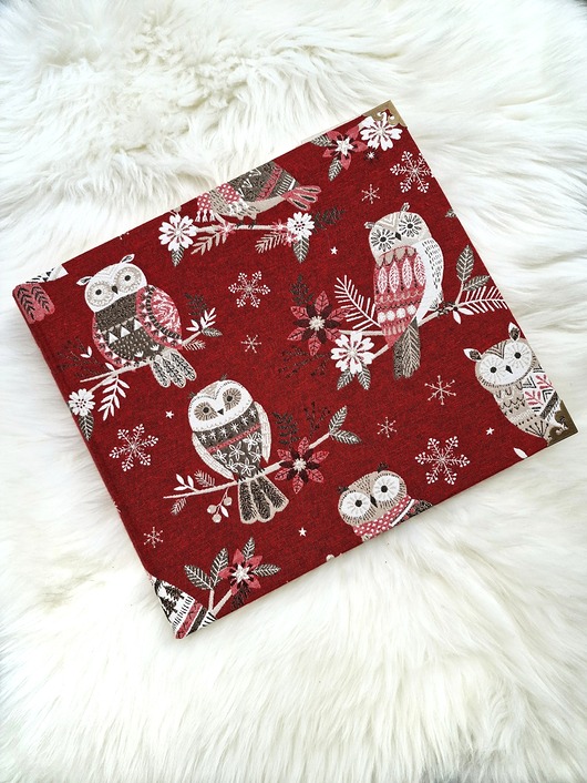 notatniki i albumy Album Świąteczne Sowy 29x33 cm 64 kart ecru z przekładkami