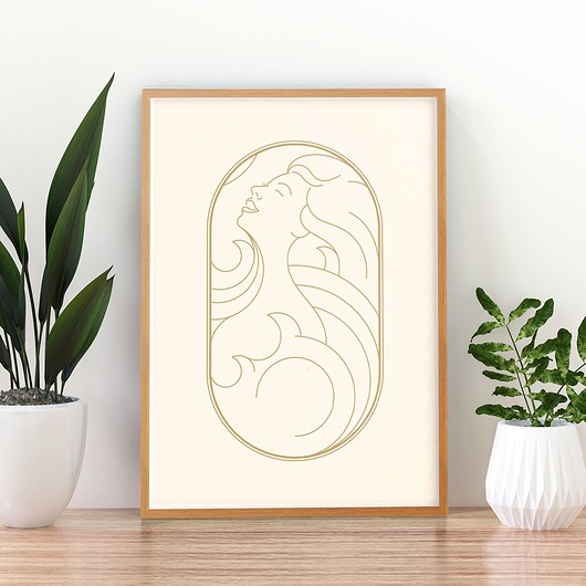 Plakat Bogini z Tarczą - Art Deco trochę na ścianę