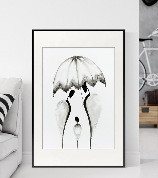 grafika 50X70 cm wykonana ręcznie MiniMalArt