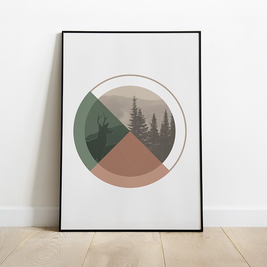 plakaty Nowoczesny plakat/grafika na ścianę, skandynawski styl.