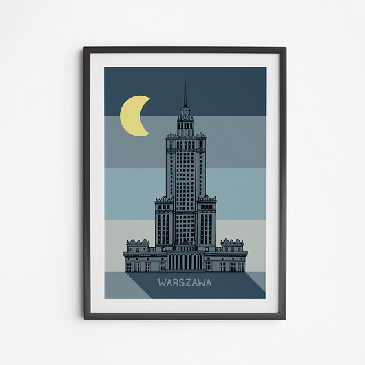 Plakat Pałac Kultury Retro Noc LOVE POLAND DESIGN