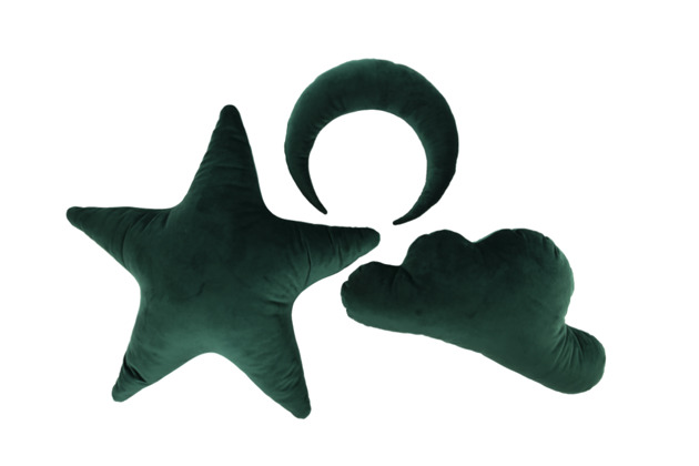 poduszki do pokoju dziecka Poduszki KSZTAŁTY - ZIELONY BUTELKOWY