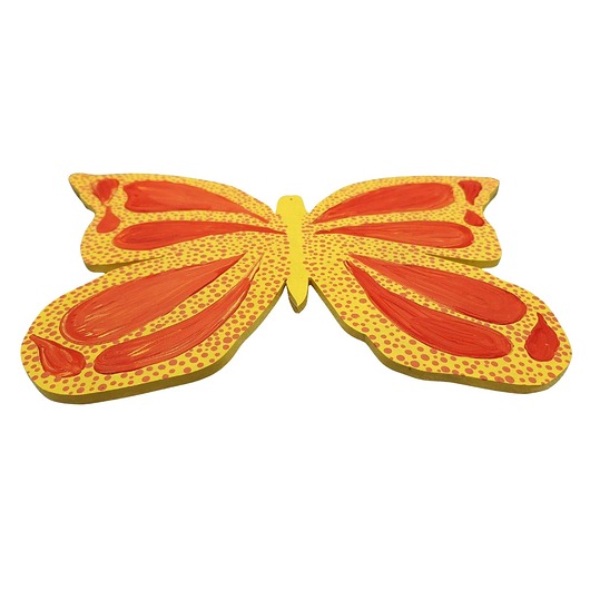 pokój dziecka - różne Drewniany Motyl na Ścianę Ręcznie Malowany 40x26 cm Dekoracja Handmade