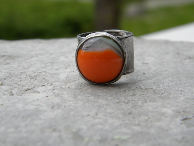 Roman Ancient Ring ;) pomarańcza Beata Trotter