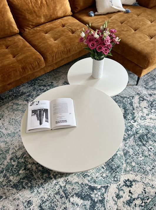 stoliki kawowe Personalizowany zestaw stolików kawowych w kolorze kaszmir Ø 80 & Ø 60 cm